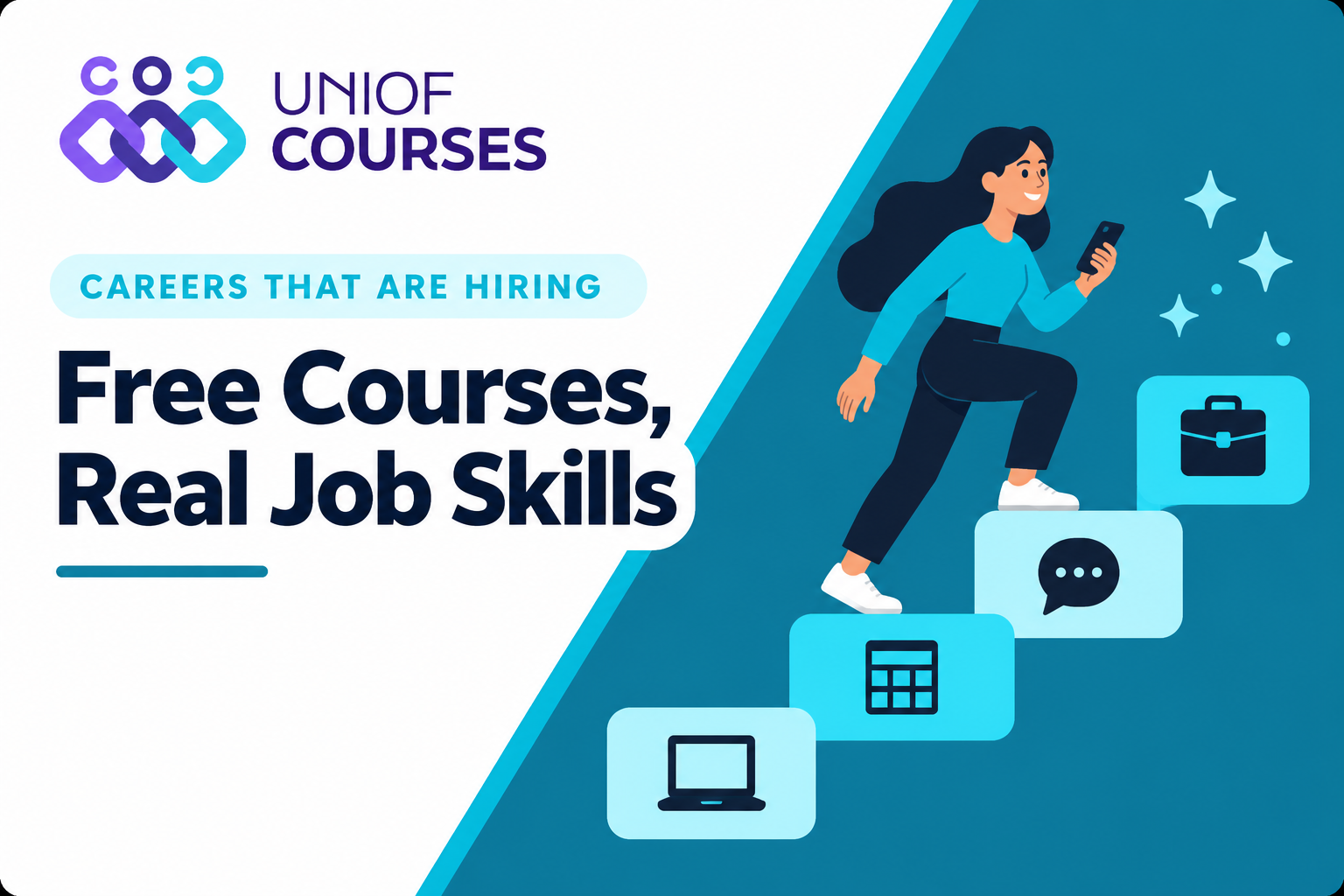 Free online courses that build real job skills for careers that are hiring